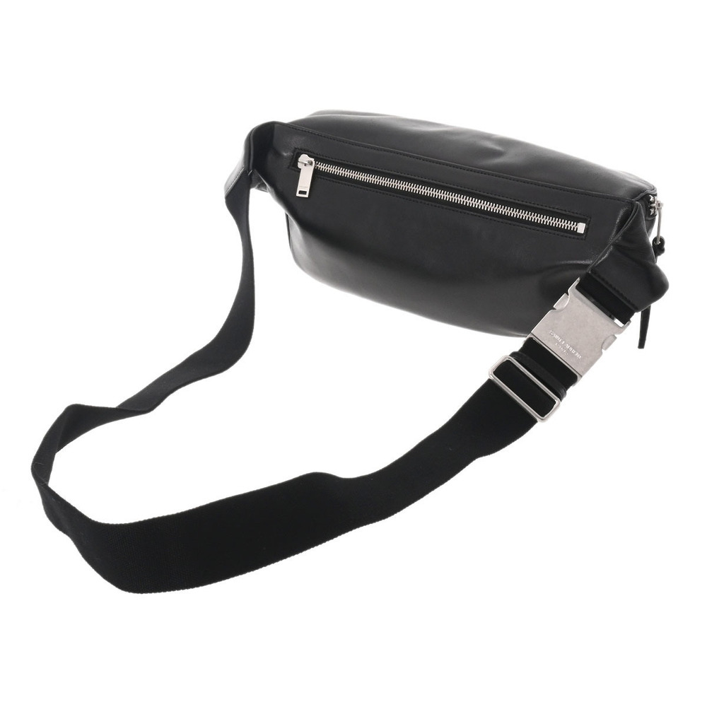 SAINT LAURENT City Belt Bag Black Leather Body - Picture 2 of 11